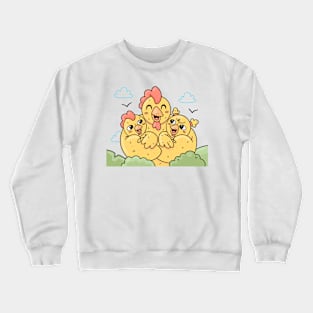 Chicken Family Love Crewneck Sweatshirt